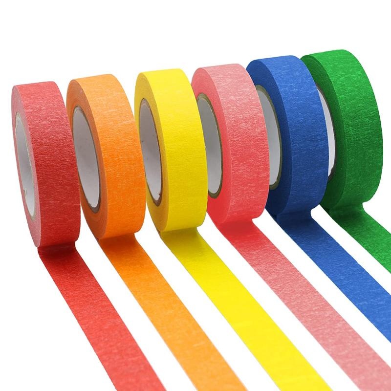 General Purpose Adhesive Colorful Custom Rubber Based Masking Tape